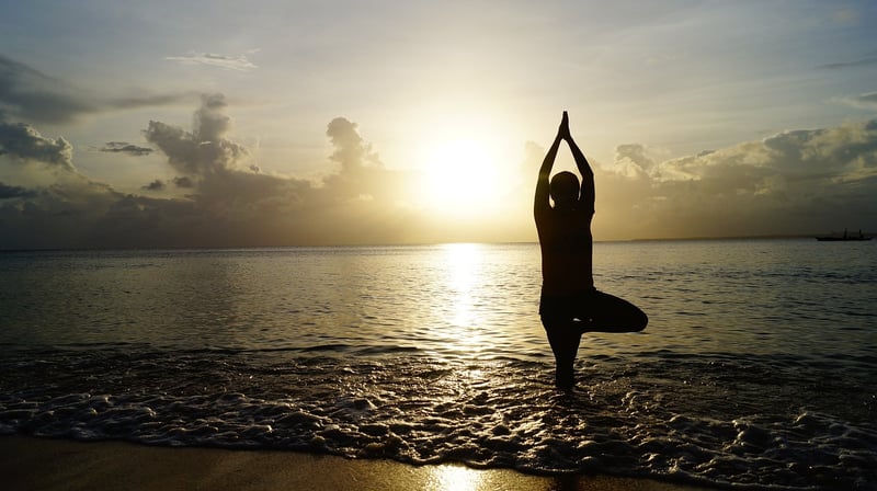 Beach Yoga at Sunset